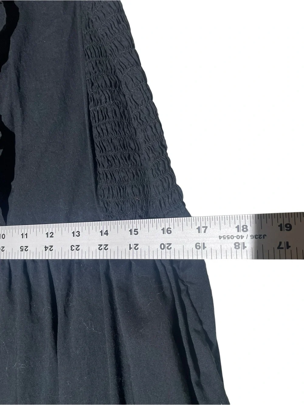 J.Crew Black 100% Cotton Ruffle Tiered Midi Dress Sleeveless Pockets Sz 12 Boho